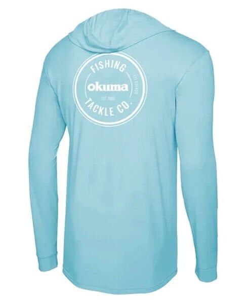 Okuma Aquatek Long Sleeve Hooded Sun Shirt Tahiti Blue XL