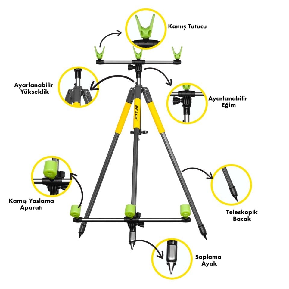 Effe Kamış Ayağı Surf Tripod HG283