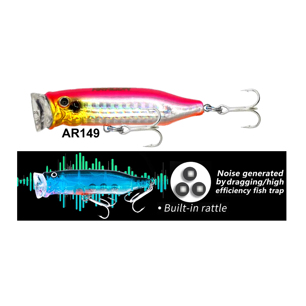 Rasta Popper 70Mm 10Gr Su Üstü Maket Balık AR149