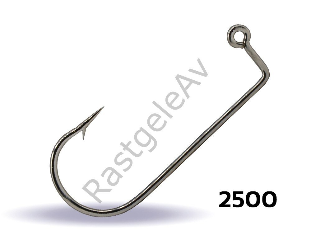 Youvella 2500 Jig Head İğnesi Delikli Uzun 100'lü Kutu Nikel