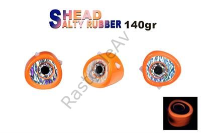 Fujin Salty Rubber Head 140gr Kafa 05 Orange  3D Eye