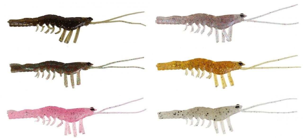 Savage gear LB Manic Shrimp 10 cm 4 Adet Sahte Balık Glow