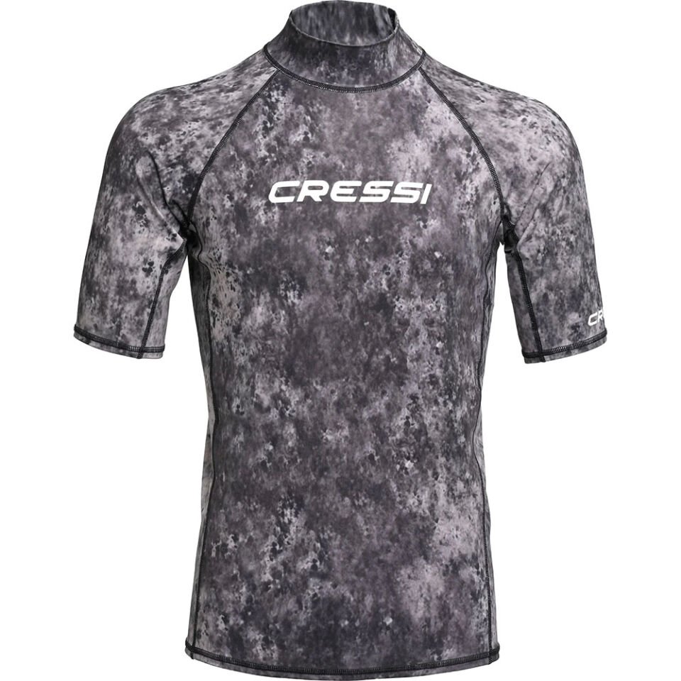 Cressi Rash Guard Man T-Shirt SİYAH GRİ KAMUFLAJ - XXXL