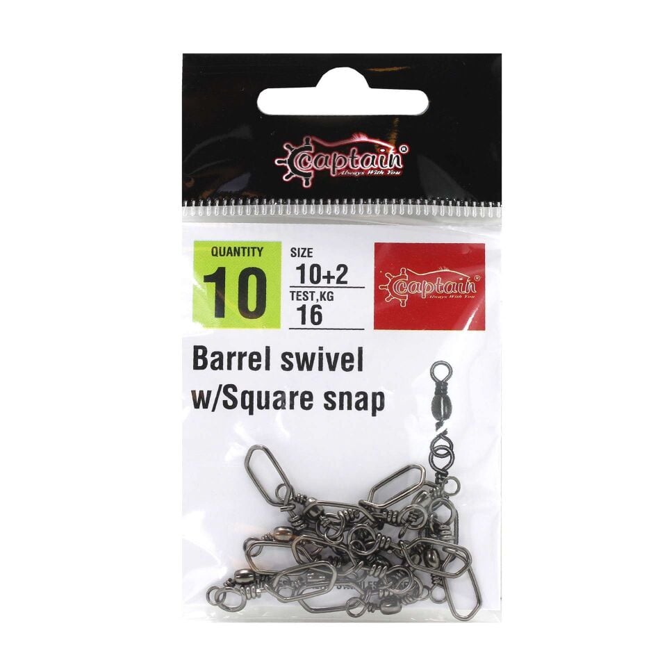 Captain 5024 Square Klips 10lu Paket Black Nikel