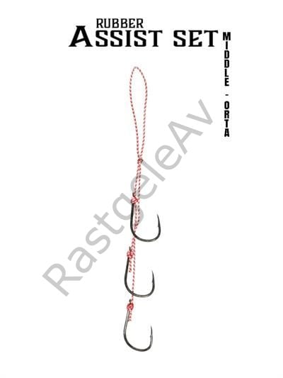 Fujin Rubber Üç Kancalı Assist Set - Middle Size-Orta H21-03