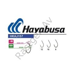 Hayabusa HKAJ 157 Kısa Pala Dövme Olta İğnesi 15'li Paket Black Nikel