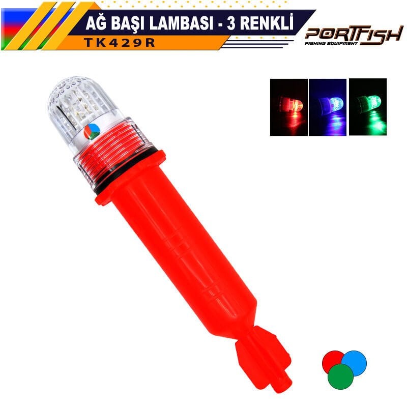 Portfish Ağ Başı Lambası Üç Renkli