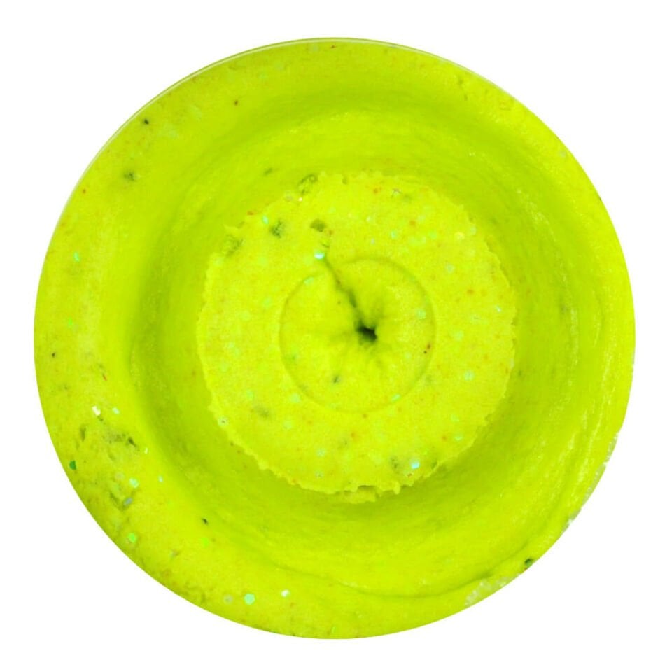 Berkley Gulp Trout Dough Garlic Sahte Yemi CHUNKY CHARTREUSE