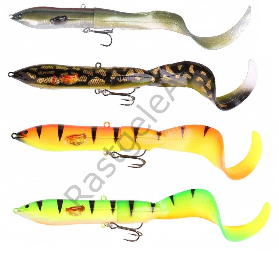 Savage gear 3D Hard Eel Tail Bait 17 cm 40 gr 1+2 Suni Yem 04-Fire Tiger