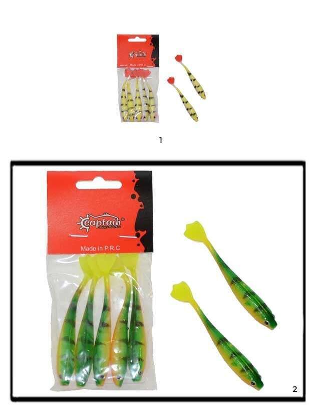 Captain 3566 Pencil Duck 9cm Levrek Silikonu 5li Paket Suni Yem 2