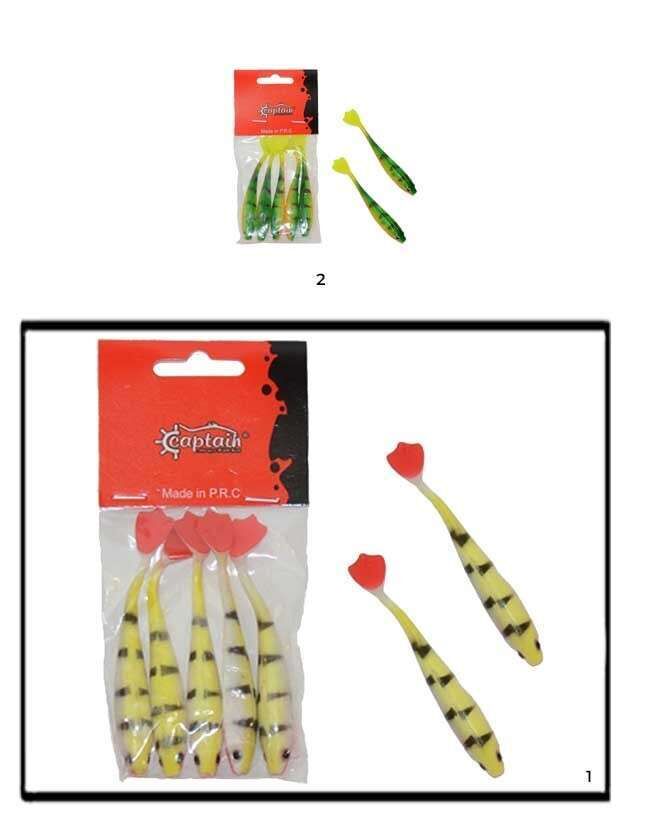 Captain 3566 Pencil Duck 9cm Levrek Silikonu 5li Paket Suni Yem 1