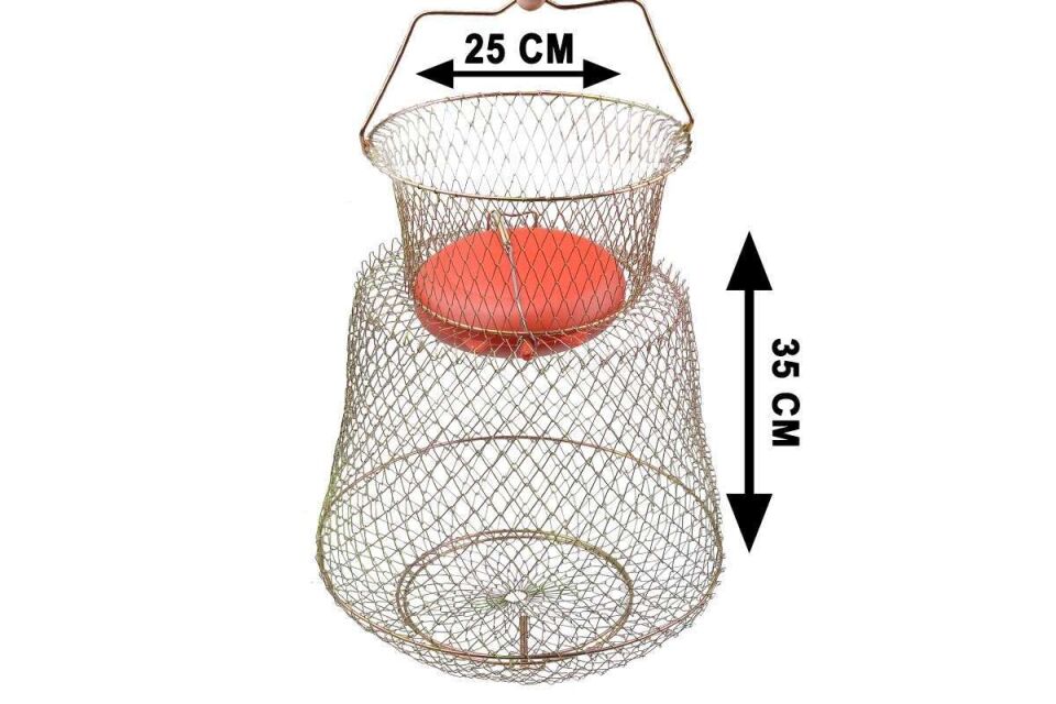 Captain Şamandralı Tel Livar Balık Sepeti 12mm Göz Standart - 25X35 CM