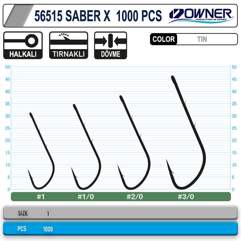 Owner 56515 Tachiuo Saber X No:1 - 1000 Adetli