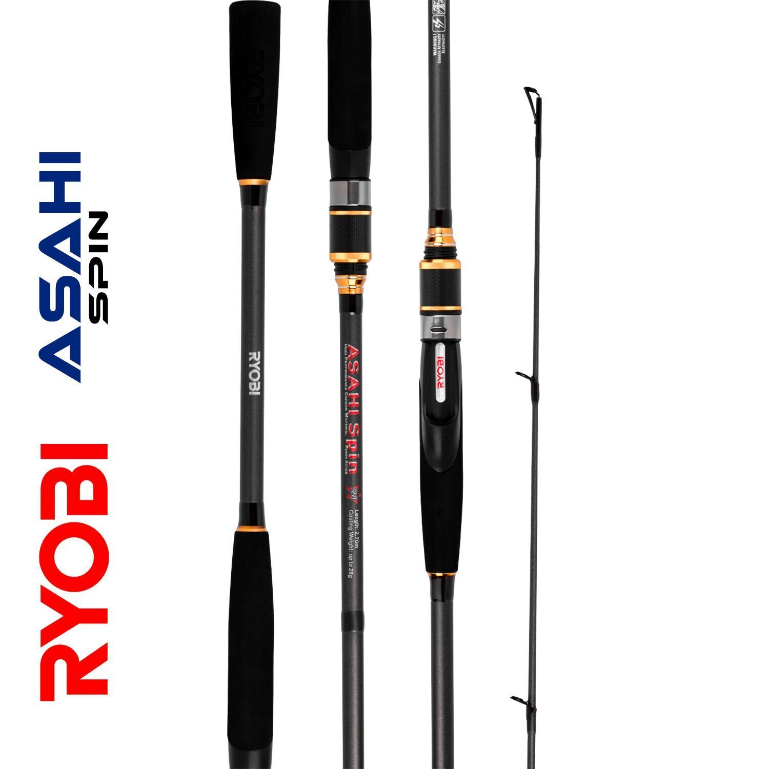 Ryobi Asahi  2.70 Mt 28 Gr Atarlı Spin Olta Kamışı