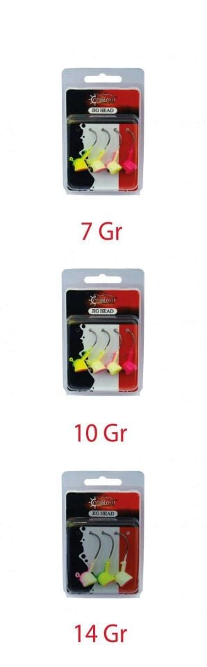 Captain Jig Head Bastet 4lü Mix Set Kesik Kafa Jig Head Standart - 14 GR