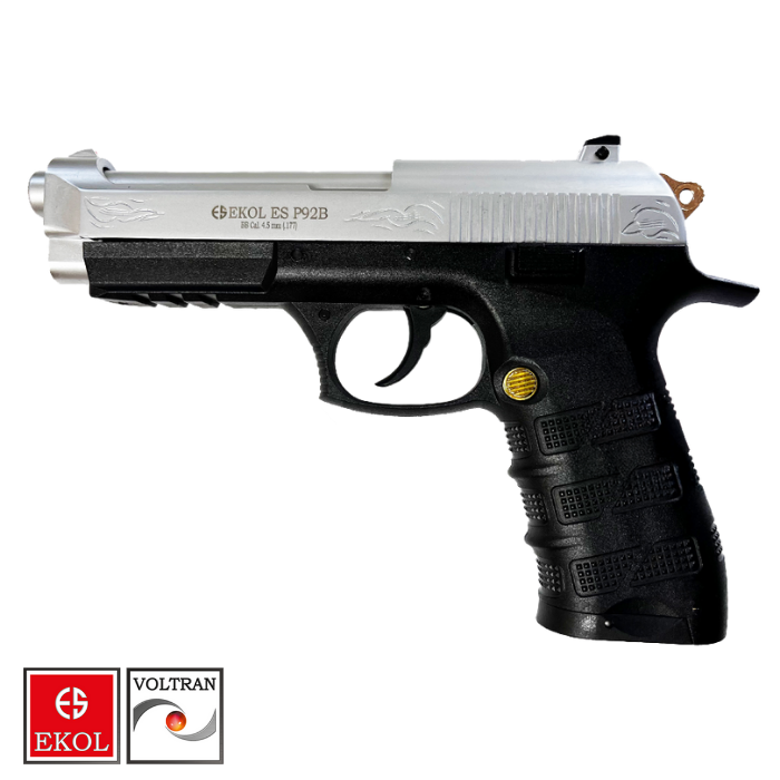 EKOL S P92 B Polimer Beyaz Altın Havalı Tabanca Blwbck
