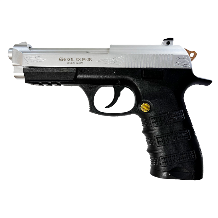EKOL S P92 B Polimer Beyaz Altın Havalı Tabanca Blwbck