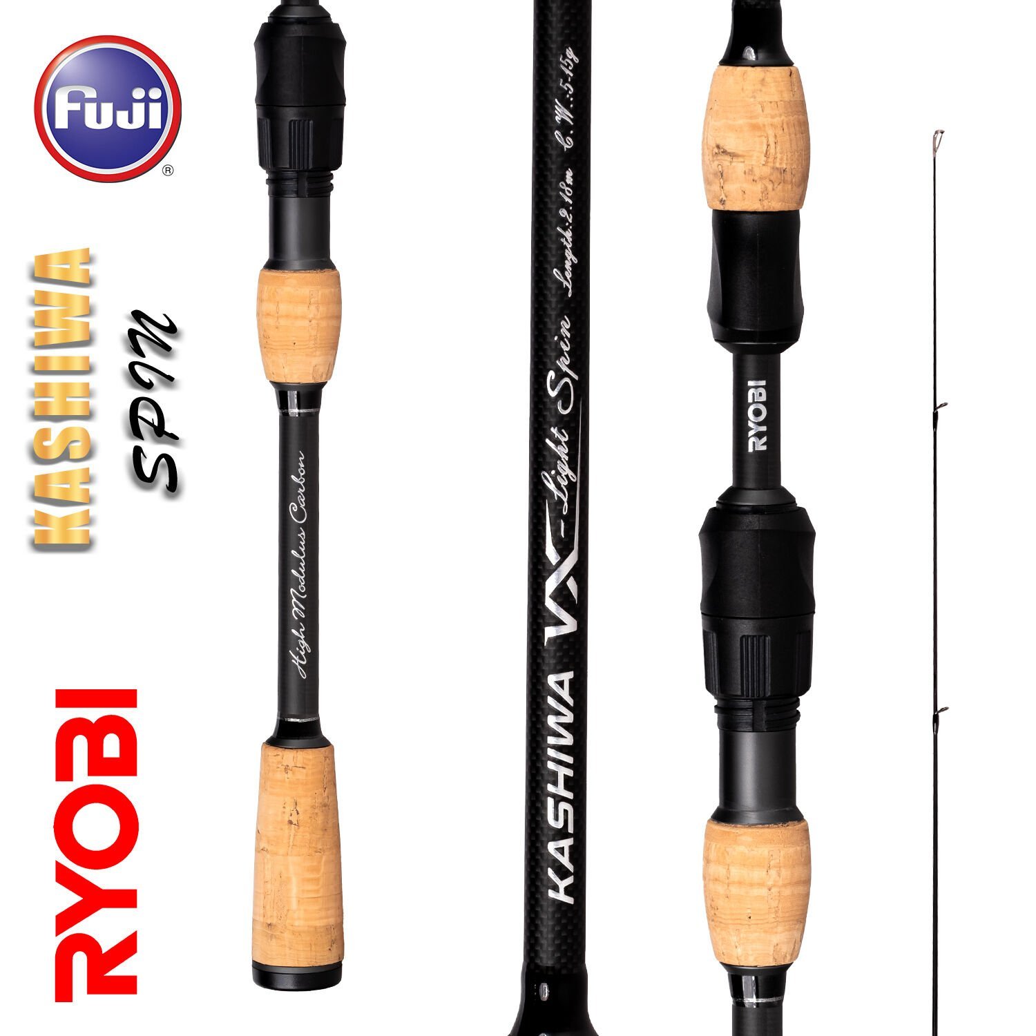 Ryobi Kashiwa VX Light 2.18 Mt 5-15 Gr Atarlı Spin Olta Kamışı