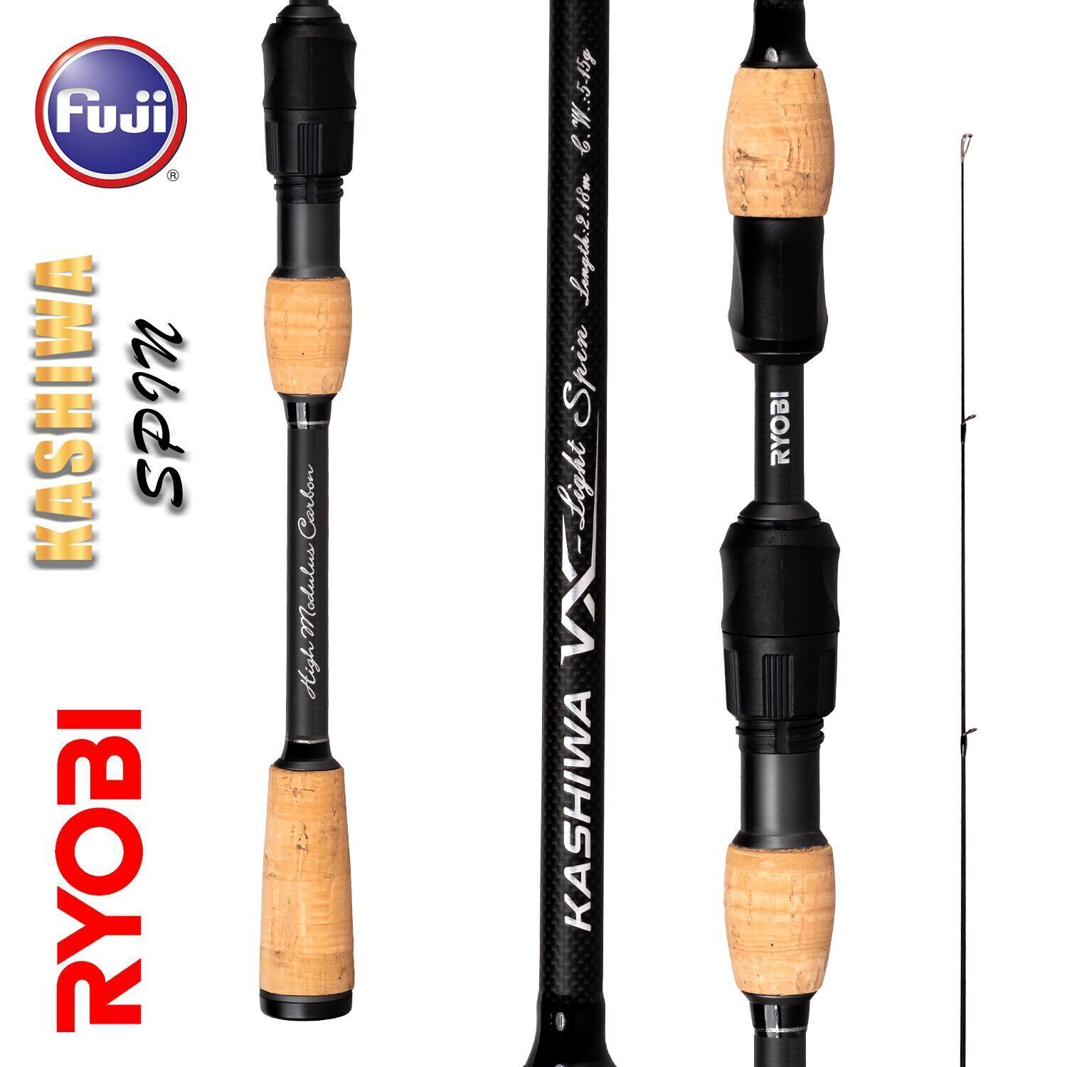 Ryobi Kashiwa VX Light 2.39 Mt 8-22 Gr Atarlı Spin Olta Kamışı