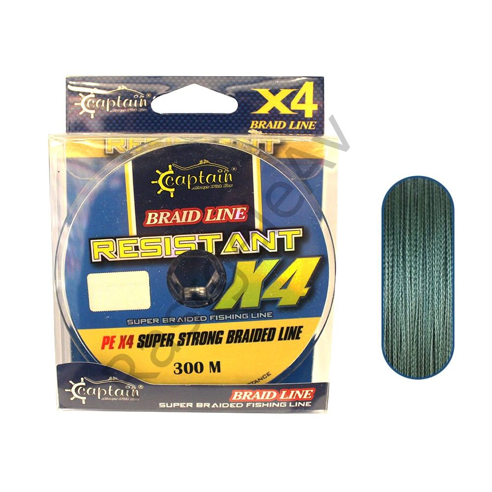 Captain Resistant PE 4 Kat Spin İp Misina 300mt Yeşil