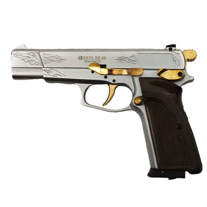 EKOL S66 Beyaz Altın İşlemeli Havalı Tabanca