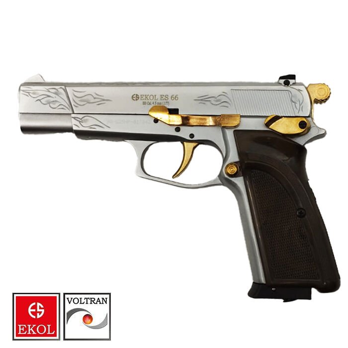 EKOL S66 Beyaz Altın İşlemeli Havalı Tabanca