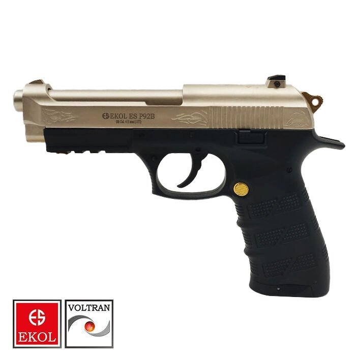 EKOL S P92 B Polimer Saten Altın Havalı Tabanca - Blowback