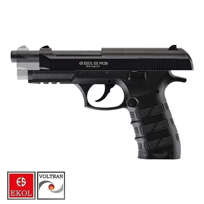 EKOL S P92 B Polimer Siyah Havalı Tabanca Blowback