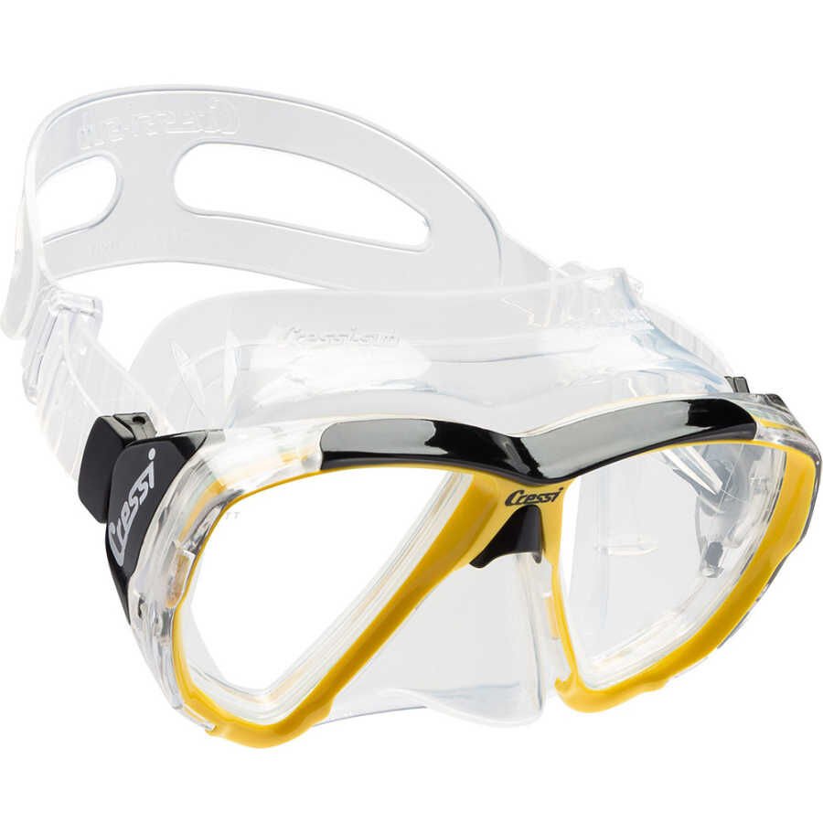 Cressi Big Eyes Dalış Maskesi CLEAR-YELLOW