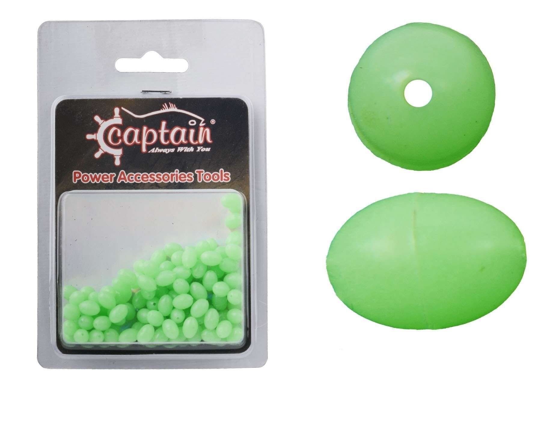 Captain  Glow Boncuk Oval Çapari ve Takım Boncuğu 100lü Paket Standart - 6 MM