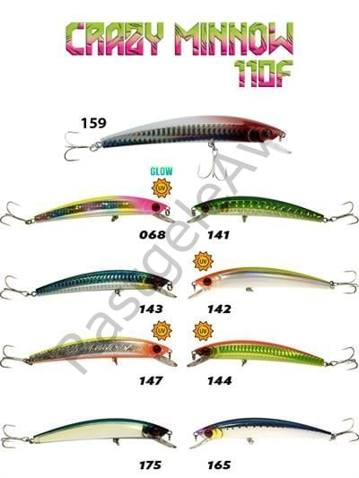 Fujin Crazy Minnow 110F 12gr Maket Balık
