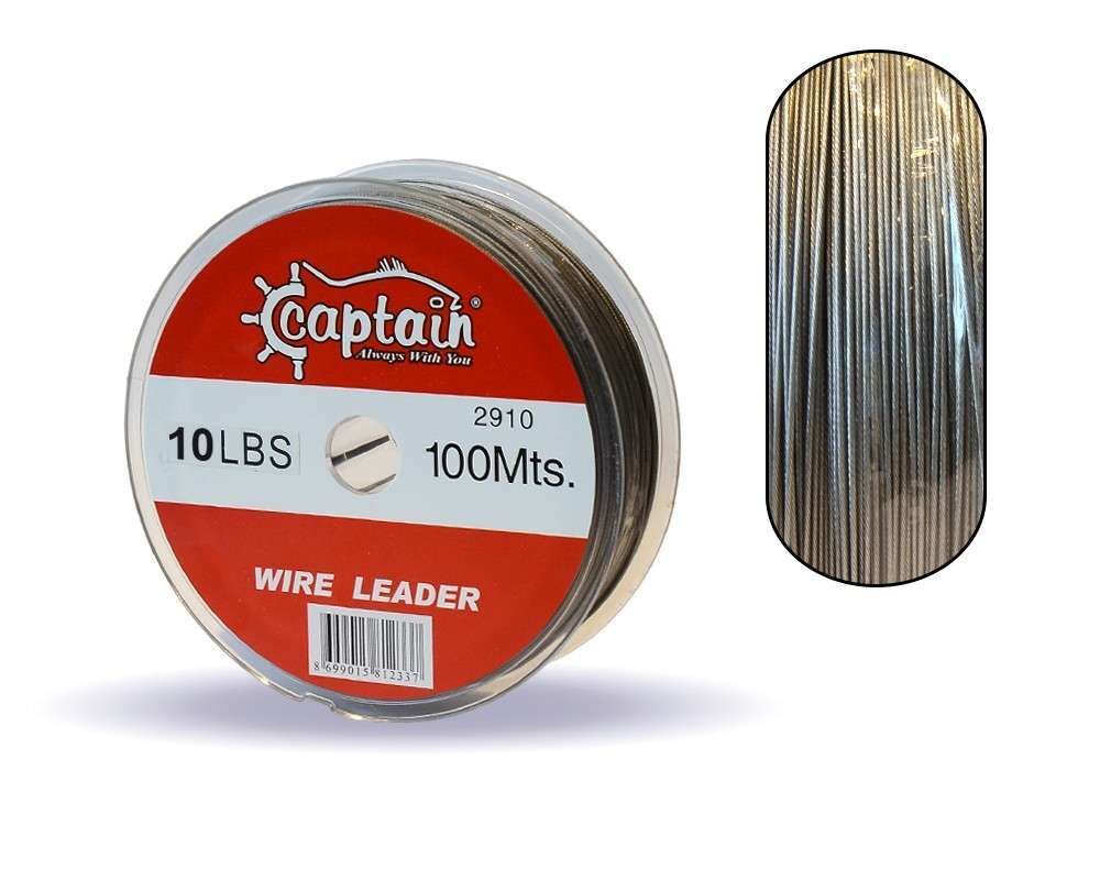 Captain Çelik Tel 100mt Steel Wire Leader Standart - 60 LBS