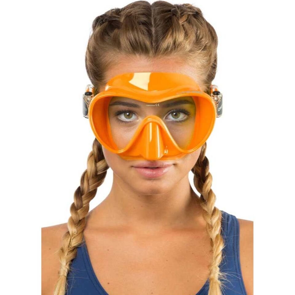 Cressi F1 Frameless Dalış Maskesi ORANGE - YETİŞKİN