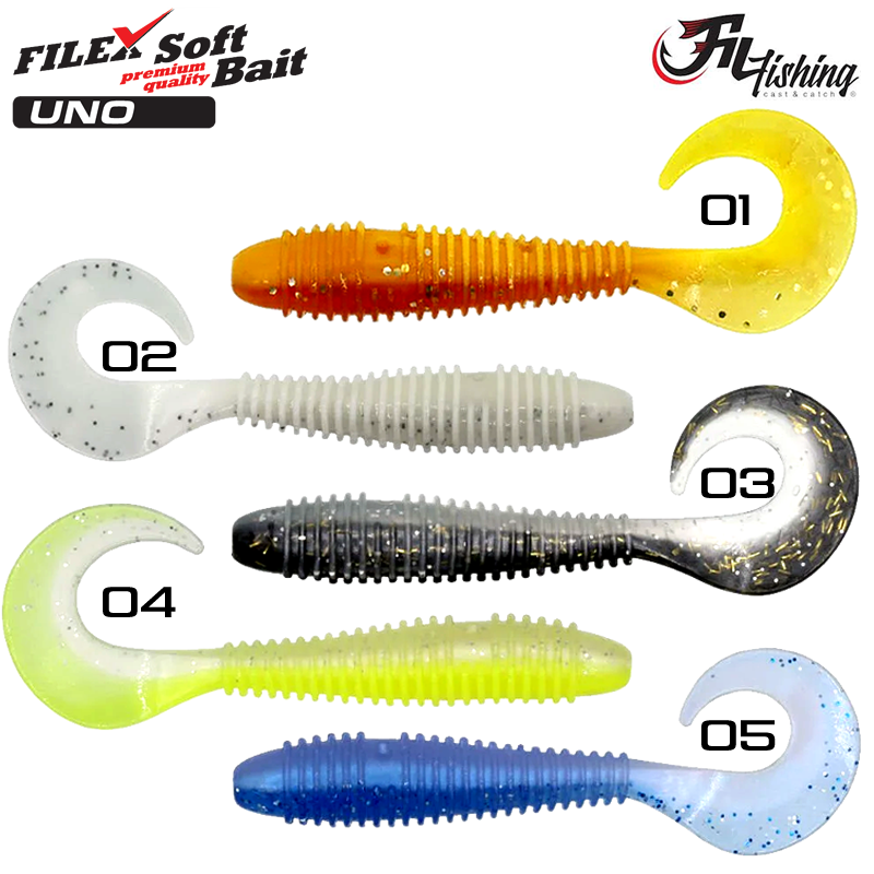 Filex Soft Bait Orak Kuyruklu Silikon Balık 7.5 cm