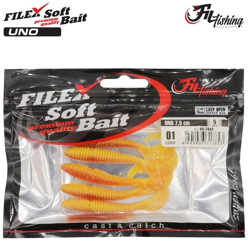 Filex Soft Bait Orak Kuyruklu Silikon Balık 7.5 cm