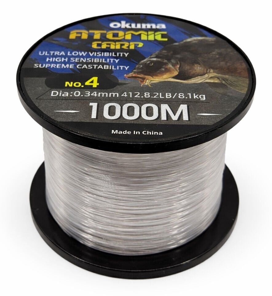 Okuma Atomic Carp Nylon Clear Color 1000m Misina 0.40mm
