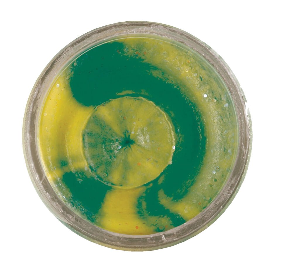 Berkley Powerbait Extra Scent Glitter Sahte Yemi FLUO GREEN YELLOW - 50 GR