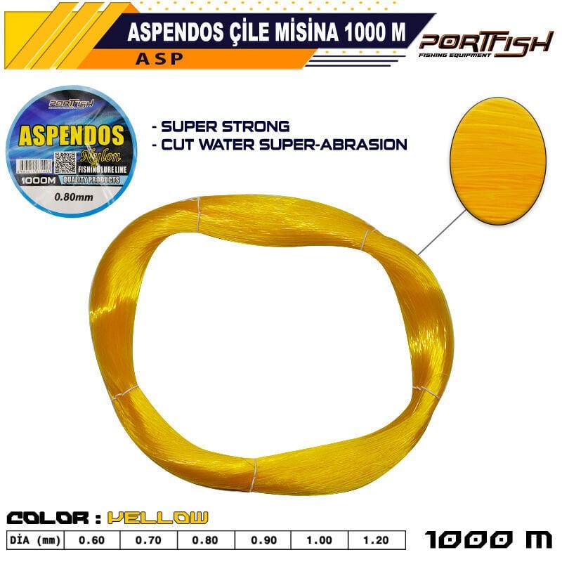 Portfish Aspendos Çile Misina 1000 mt