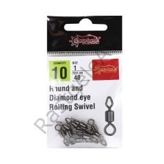 Captain 5026 Elmas Diamond Fırdöndü 10'lu Paket Black Nikel