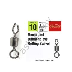 Captain 5026 Elmas Diamond Fırdöndü 10'lu Paket Black Nikel