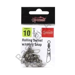 Captain 5028 Klips Safety 10'lu Paket Black Nikel