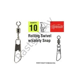 Captain 5028 Klips Safety 10'lu Paket Black Nikel