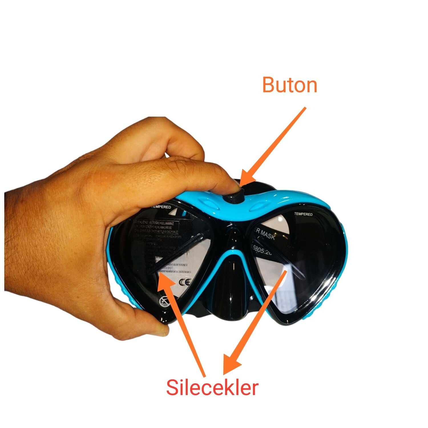 Apnea Wiper Mask Blue Dalış Maskesi Mavi