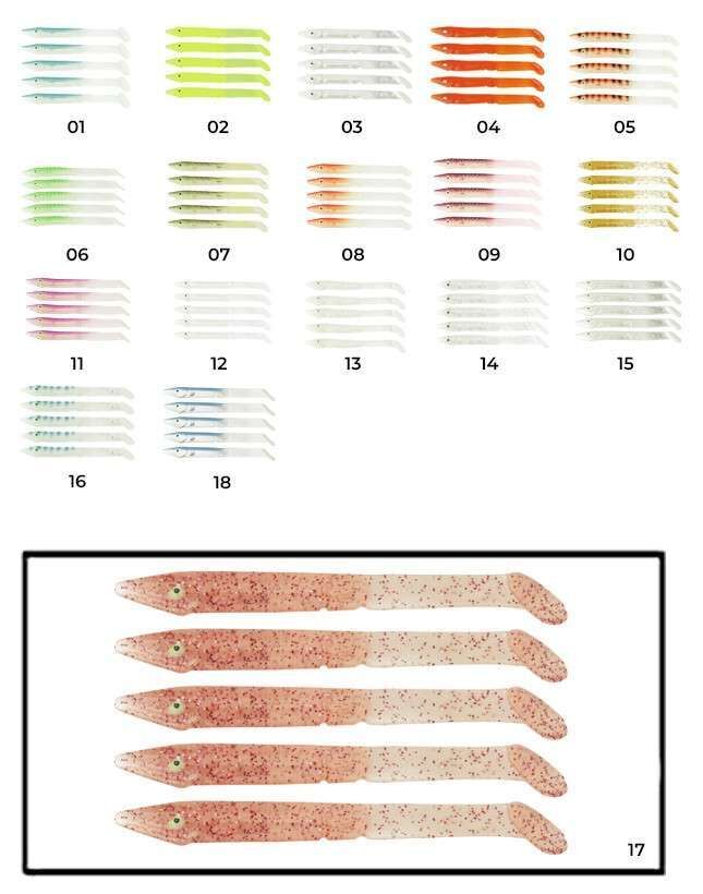 Captain 3598 Elegant 10cm Silikon Zargana 5li Paket Suni Yem