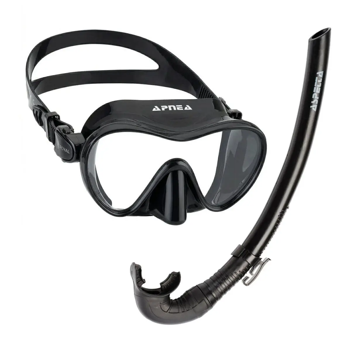Apnea Royal Maske Şnorkel Set Siyah