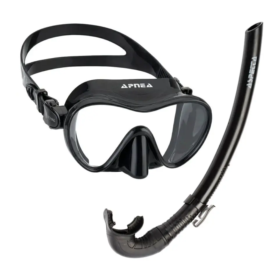 Apnea Royal Maske Şnorkel Set Siyah