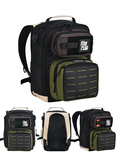 Fujin ProAji Back Pack Green Beige Balıkçı Sırt Çantası