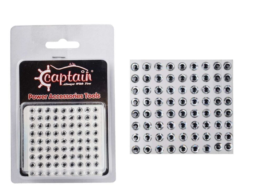 Captain 7632 Göz 6mm Naturel Silikon Damla Göz 64lü Paket