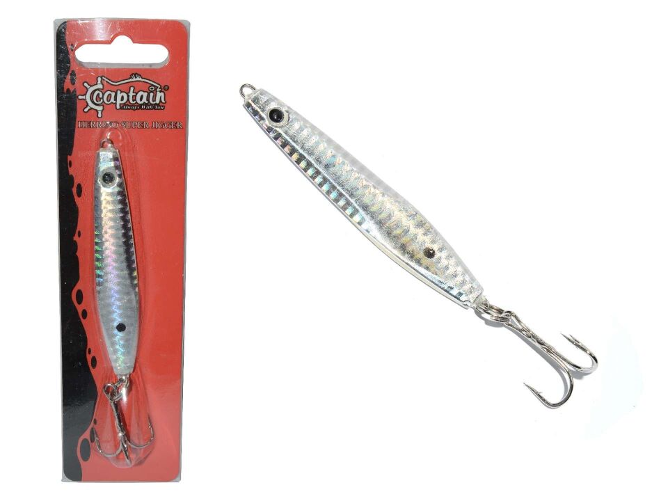 Captain 3622 Herring Süper Jigger 60gr Light Jig Suni Yem WHITESILVR