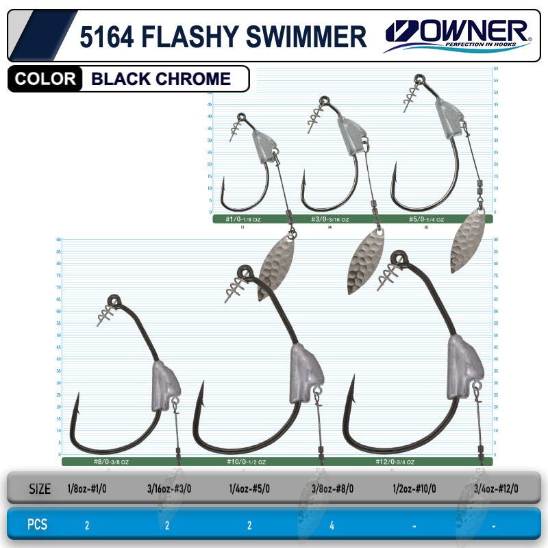 Owner 5164 Flashy Swimmer  Kurşunlu Kaşıklı Silikon İğnesi